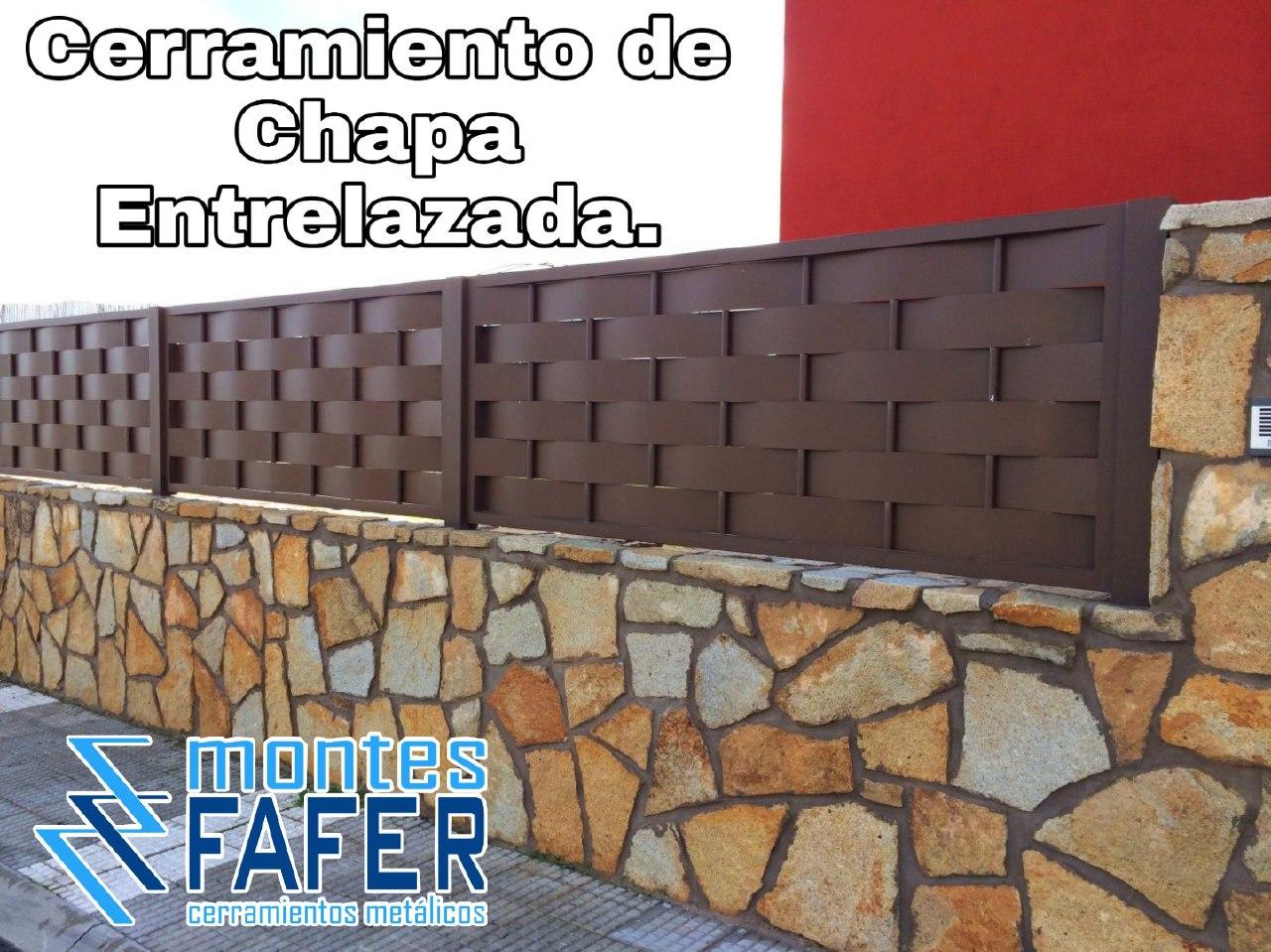 Cerramiento chapa entrelazada MontesFafer