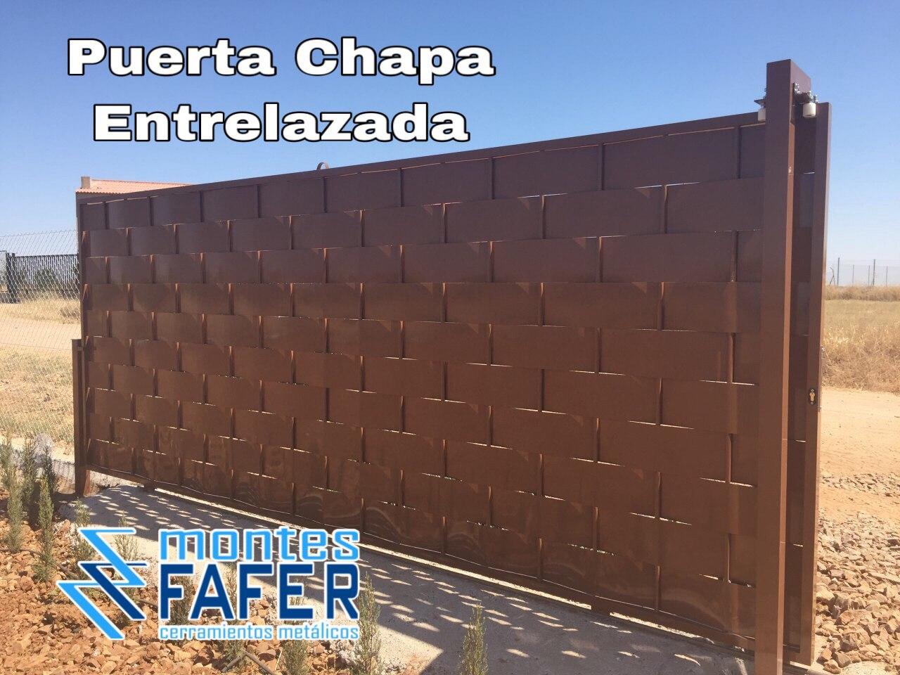Puerta de chapa entrelazada MontesFafer