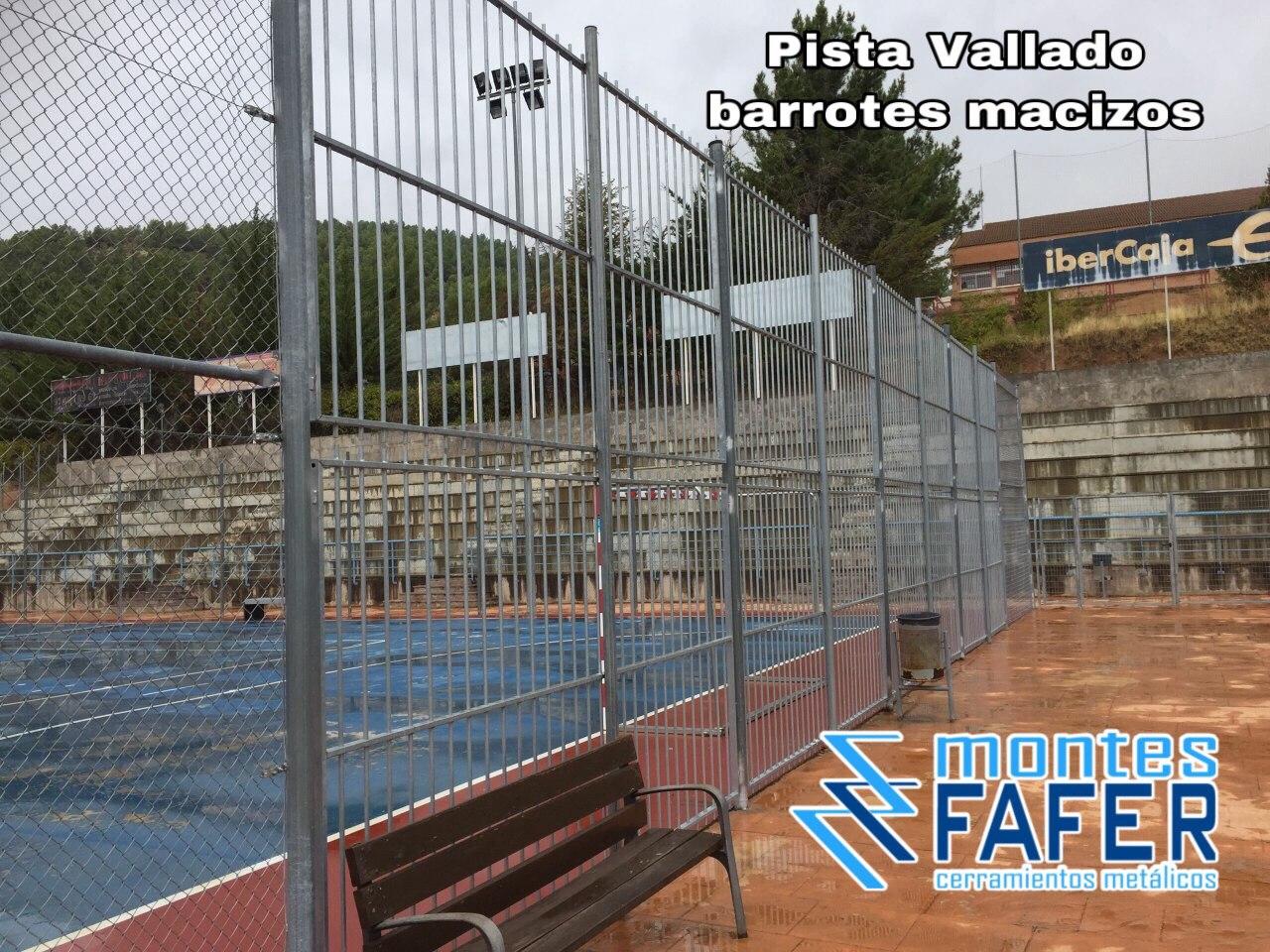 Vallado antivandálico barrotes macizos en pistas MontesFafer