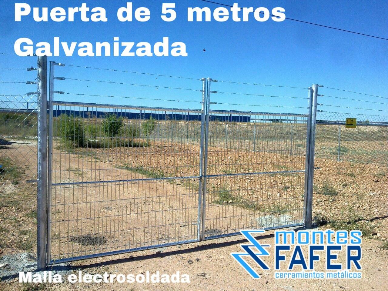 Puerta de 5.2 metros galvanizada