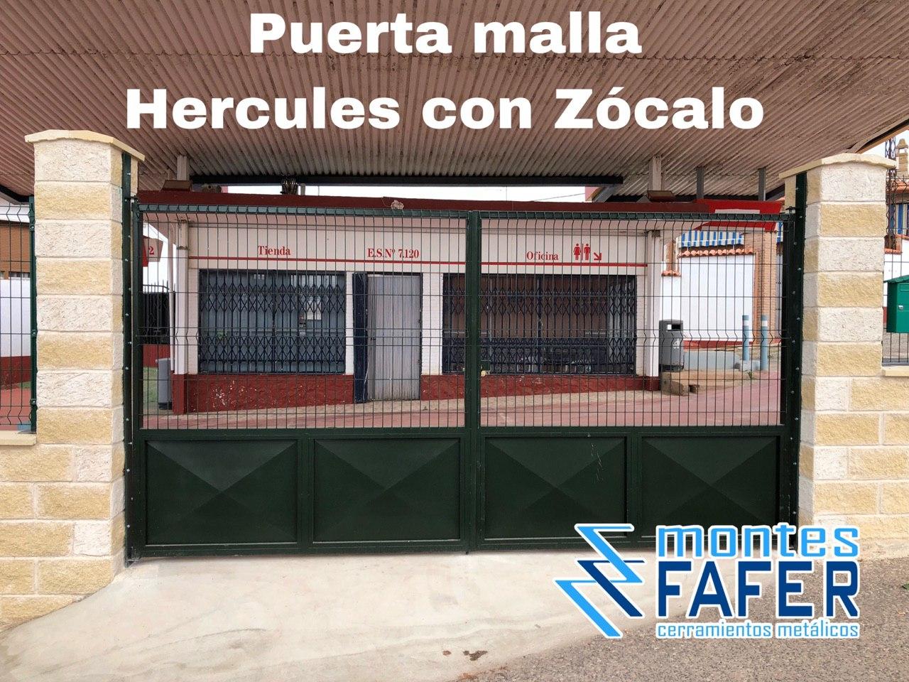 Puerta con malla Hercules y zócalo
