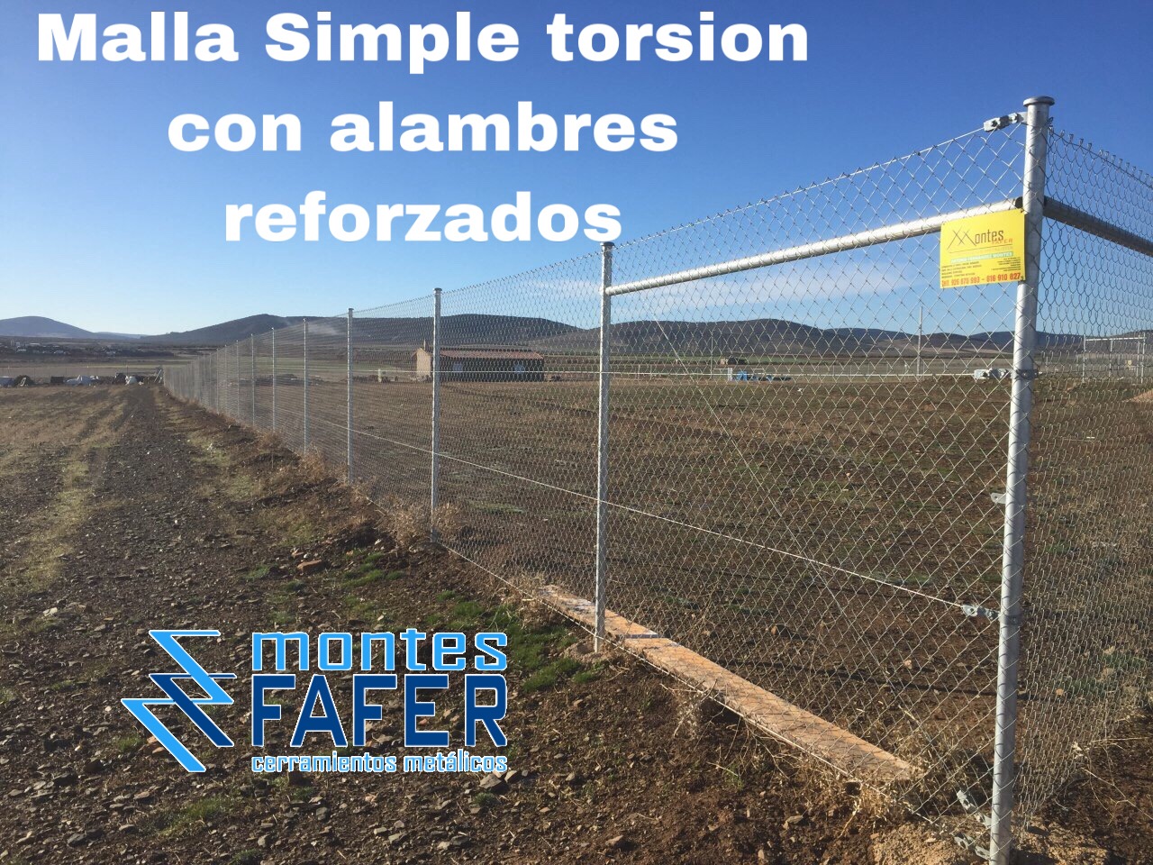 Malla simple torsion con alambre reforzado MontesFafer