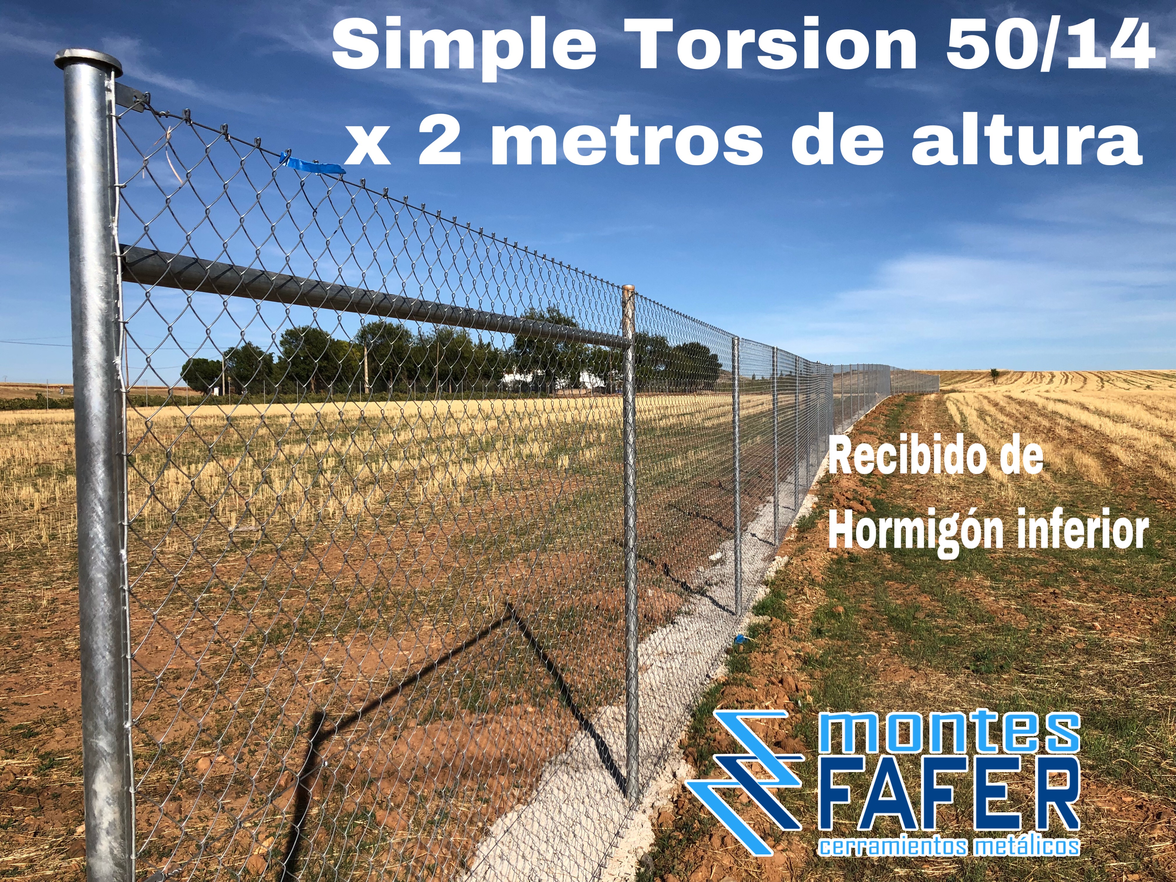 Simple torsion postes rectos hormigón MontesFafer