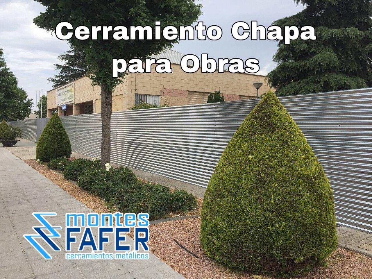 Cerramiento chapa minionda para obras MontesFafer
